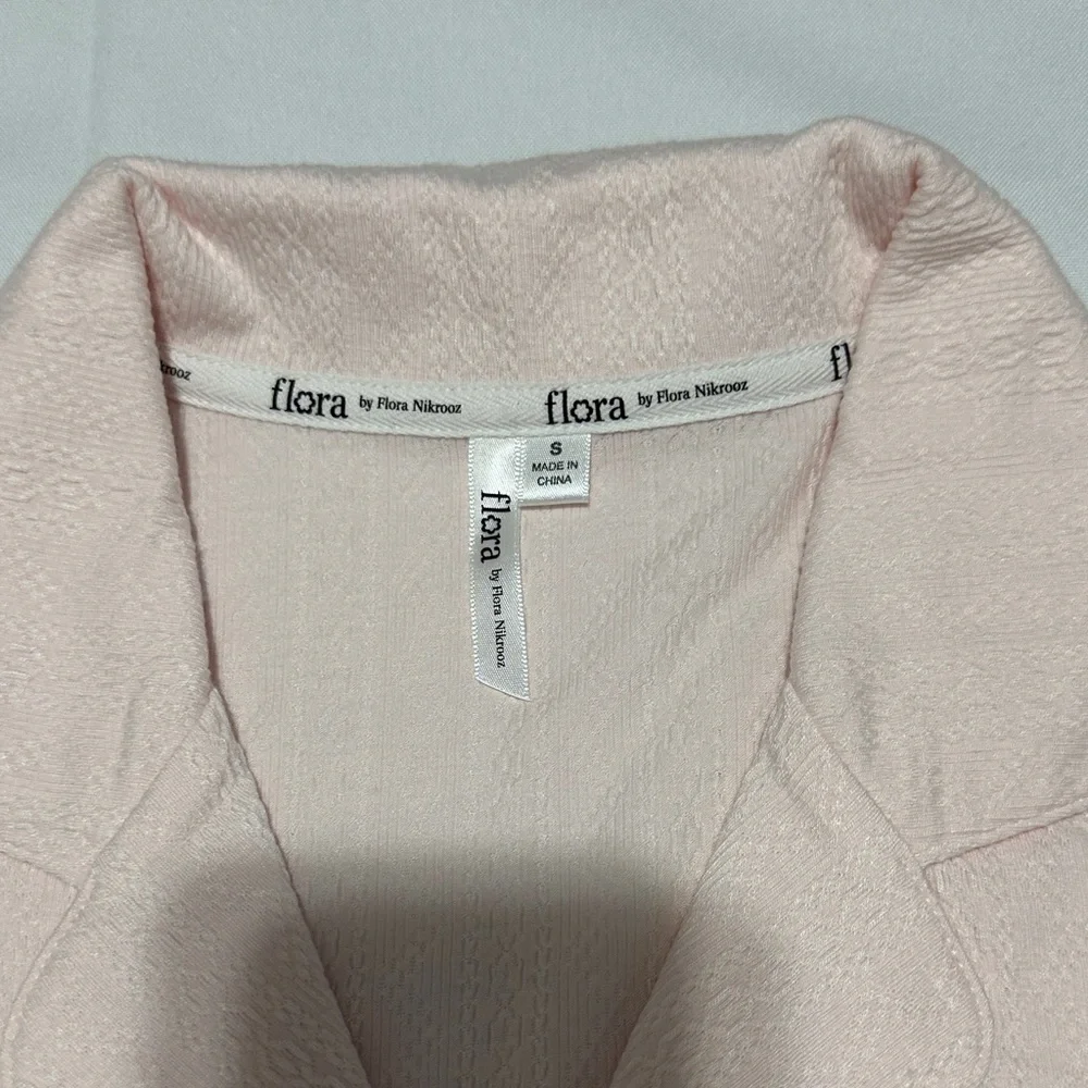 FLORA BY FLORA NIKROOZ Pink 2pc Luisa Textured Notch Collar Pajama Set